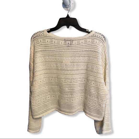 CENY Cropped Knit Sweater White - Picture 2 of 5